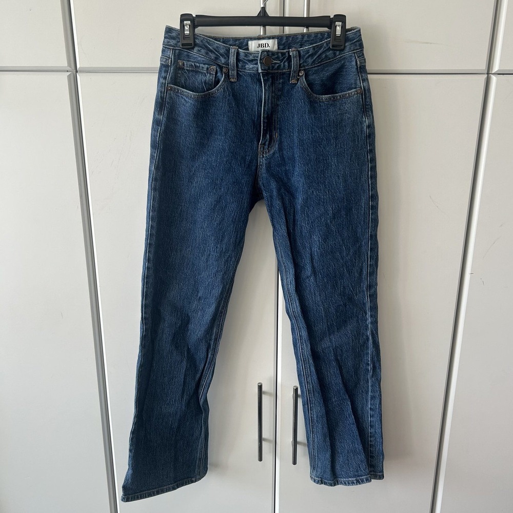 Just Black Denim JBD High Rise Straight Leg Jeans Medium Wash Size 27 DP647